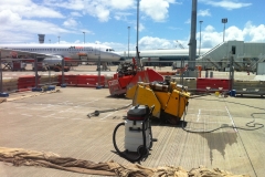 45 hp saw airside Brisbane Airport international fuel line upgrade