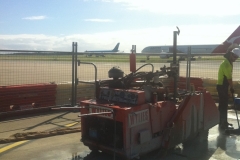 100 hp saw 450mm deep Brisbane Airport maintaining slurry control