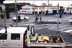 Emergency works Arden St water and live gas how to save the Melb city